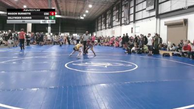 80 lbs Placement (4 Team) - Mason Burnette, CAPITAL CITY WRESTLING CLUB vs Dillynger Harris, FCA LYNCHBURG