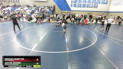 72 lbs Cons. Round 3 - Kenzlee Ledbetter, Team Prestige vs Kanyan Grange, Ridgeline Riverhawks