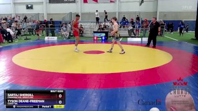 51kg Cons. Semi - Sartaj Shergill, Canadian Mal Wrestling vs Tyson Deane-freeman, Coast WA