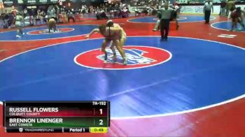 7 lbs Quarterfinal - Russell Flowers, Colquitt County vs Brennon Linenger, East Coweta