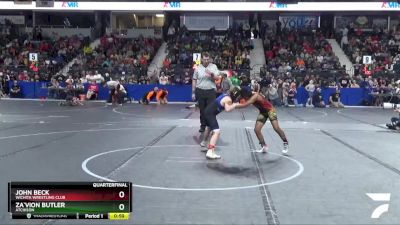 80 lbs Quarterfinal - John Beck, Wichita Wrestling Club vs Za`Vion Butler, Atchison