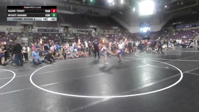 107.6-117 lbs Champ. Round 2 - Sadie Trent, Pueblo West Storm Wrestling vs Wyatt Adams, Golden Eagle Wrestling Club