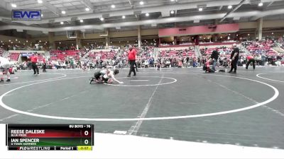 76 lbs Quarterfinal - Reese Daleske, Blue Pride vs Ian Spencer, U Town Hammers