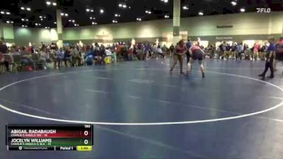 190 lbs Placement Matches (16 Team) - Abigail Radabaugh, Charlie`s Angels-WV vs Jocelyn Williams, Charlie`s Angels-IL Blk