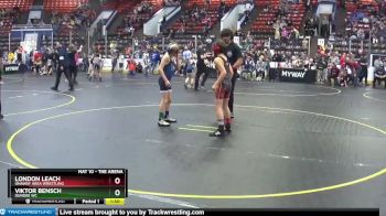 80 lbs Cons. Round 3 - London Leach, Onaway Area Wrestling vs Viktor Bensch, Dundee WC