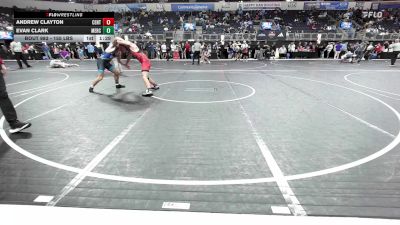 155 lbs Consolation - Andrew Clayton, Central Kentucky Wrestling Academy vs Evan Clark, Mercer County