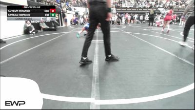 98 lbs Consolation - Adyson Wagner, Choctaw Ironman vs Savana Hopkins, Hennessey Takedown Club