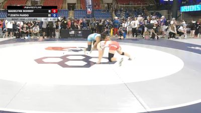 110 lbs Champ. Rd Of 128 - Madelynn Bohnet, NE vs Zoeth Pardo, NC