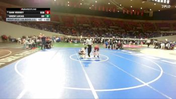 5A Boys 113 lbs Champ. Round 1 - Drew Lucas, Hood River Valley Boys vs Sam Vessey, Redmond Boys