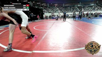 98 lbs Consi Of 8 #2 - Rhoan Rambo, Rambo Wrestling vs Yaziel Navarro, El Paso Wildcats