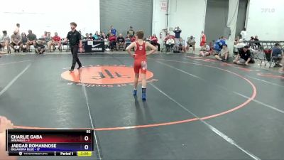 92 lbs Placement Matches (16 Team) - Charlie Gaba, Arkansas vs Jaegar RomanNose, Oklahoma Blue