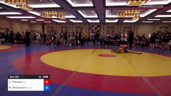 92 kg Quarterfinal - Curtis Thomas, New Jersey vs Matthew Richardson, Pennsylvania