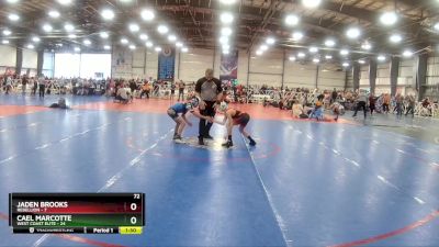 72 lbs Rd# 8- 12:30pm Saturday Final Pool - Cael Marcotte, West Coast Elite vs Jaden Brooks, Rebellion