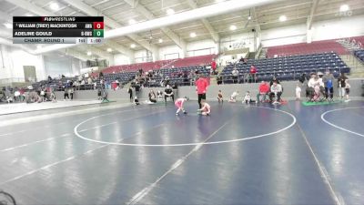 45 lbs Champ. Round 1 - William (Trey) Mackintosh, AVIATOR WRESTLING ACADEMY vs Adeline Gould, RWC - Roy Wrestling Club