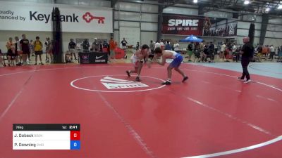 74 kg Round Of 128 - Jayden Dobeck, Boone RTC vs Patrick Downing, Ohio Regional Training Center