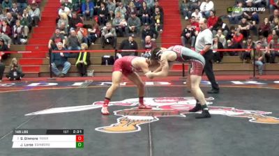 149 lbs Quarterfinal - Gary Dinmore, Rider University vs Jensen Lorea, Edinboro University