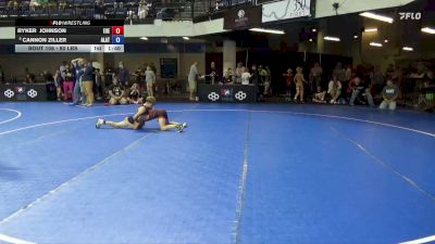 80 lbs Champ. Rd Of 16 - Ryker Johnson, Eastern Oregon Elite vs Cannon Ziller, Alber Athletics
