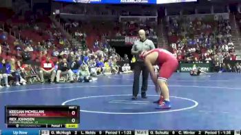 285 lbs Finals (1st & 3rd) - Rex Johnsen, 5-Logan-Magnolia vs Keegan McMillan, 3-West Sioux, Hawarden