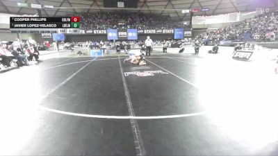 Boys 1B/2B 138 1st Place Match - Javier Lopez-Velasco, Liberty Bell vs Cooper Phillips, Colfax