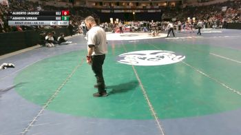 4A 144 lbs Quarterfinal - Ashdyn Urban, Ruidoso vs Alberto Jaquez, Belen
