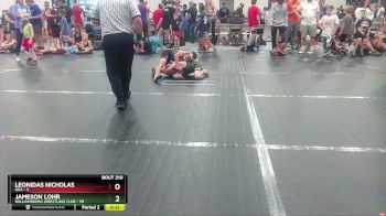 64 lbs Champ. Round 1 - Jameson Lohr, Williamsburg Wrestling Club vs Leonidas Nicholas, GKA