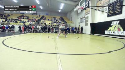 145 lbs Semifinal - Rosha MAXWELL, Tahlequah Girls HS vs Emily Beckley, Broken Arrow Girls HS