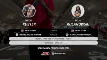 Nicole Koster vs Delia Kolanowski 2026 ADCC Toronto Open