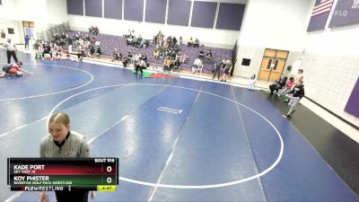 285 lbs Round 1 - Kade Port, Sky View JH vs Koy Phister, Riverton Wolf Pack Wrestling