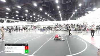 86 lbs Quarterfinal - Adam Gonzales, Juggernaut WC vs Michael Dillon, The Club