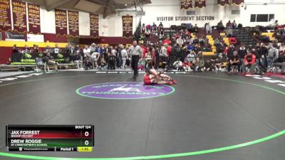 132 lbs Champ. Round 2 - Jax Forrest, Bishop McCort vs Drew Roggie, St Christopher`s School