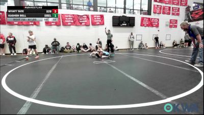 60 lbs Consi Of 4 - Wyatt Tate, Bridge Creek Youth Wrestling vs Kashen Bell, Division Bell Wrestling