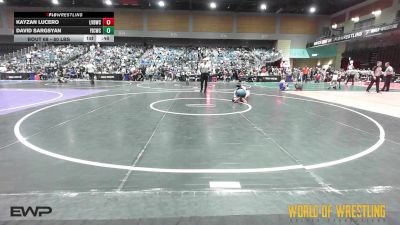 80 lbs Consi Of 8 #2 - Kayzan Lucero, LV Bear Wrestling Club vs David Sargsyan, Youth Impact Center Wrestling Club