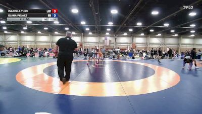 110 lbs Quarterfinal - Isabella Thiel, LADY WARRIORS UNITED /BLACK 46:5 -GHSE vs Elana Pelaez, Maryland Mana Power - GHSE