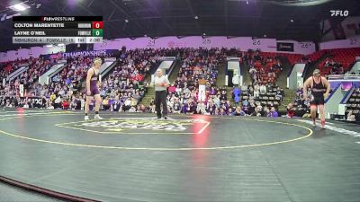 285 lbs Semifinals (8 Team) - Colton Marentette, Huron HS (New Boston) vs Layne O`Neil, Fowlerville HS