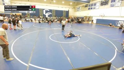 120 lbs Semifinal - Evelyn Lopez, Hamilton vs Kamila Cerna, Southwest Stallions WC