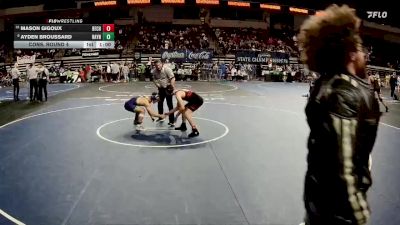 D 2 132 lbs Cons. Round 4 - Mason Gigoux, Belle Chasse vs Ayden Broussard, Rayne