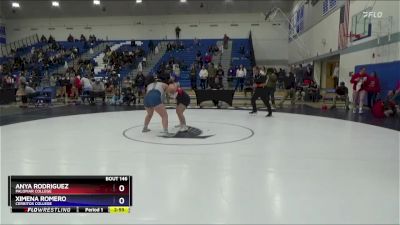 160 lbs Cons. Round 3 - Ximena Romero, Cerritos College vs Anya Rodriguez, Palomar College