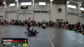 76 lbs Round 1 (6 Team) - Elijah Weeks, Killer Elite vs Jack Lauer, Lake/Armory Red