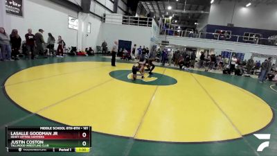 161 lbs Cons. Round 3 - Justin Coston, Tallwood Wrestling Club vs Lasalle Goodman Jr, Heavy Hitting Hammers