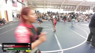 100 lbs Cons. Round 3 - Lillia Ramos, Casteel vs Maylia Etsitty, Monument Valley