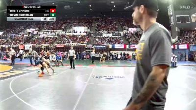 AA - 144 lbs Quarterfinal - Brett Chivers, Flathead (Kalispell) vs Devin Grossman, Billings Skyview