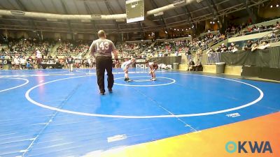 90 lbs Consi Of 8 #2 - Isaac Hartman, Ada Youth Wrestling vs Kannon White, Collinsville Cardinal Youth Wrestling