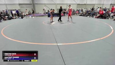 132 lbs Quarters & 1st Wb (16 Team) - Tristan Rios, Texas Blue vs Santino Danise, New Jersey