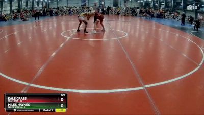 100 lbs Rd# 1 9:00am Friday - Kale Crass, Team BAM vs Miles Haynes, Terps Xpress