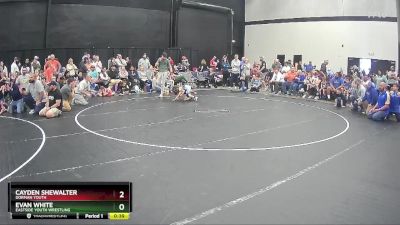 41 lbs Cons. Round 2 - Evan White, Eastside Youth Wrestling vs Cayden Shewalter, Dorman Youth