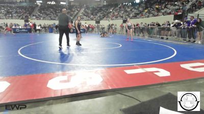 120 lbs Consi Of 32 #2 - Avery Crisp, Mustang Middle School vs Anjelica Martineau, Broken Arrow Girls Junior High