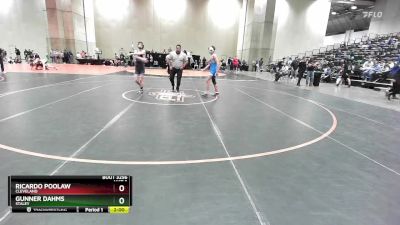 106 lbs Quarterfinal - Ricardo Poolaw, Cleveland vs Gunner Dahms, Staley