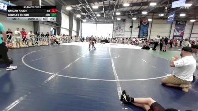 52 lbs Rr Rnd 3 - Jordan Kiger, Indiana Outlaws Red vs Bentley Ishuin, Team Gotcha Blue
