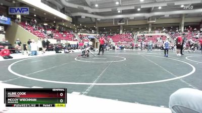 76 lbs Semifinal - McCoy Wiechman, Brawlers vs Albie Cook, Hoisington