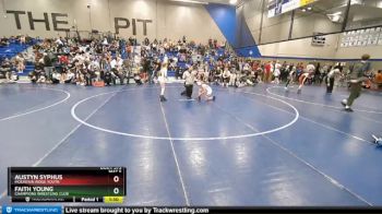 66 lbs Quarterfinal - Austyn Syphus, Mountain Ridge Youth vs Faith Young, Champions Wrestling Club